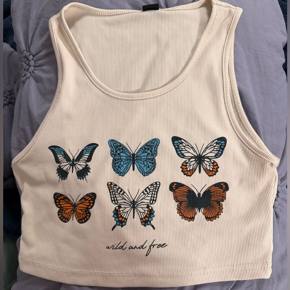 Wild and free, crop tank top